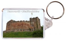 Tamworth Castle- Staffordshire - Double Sided Large Keyring Key Fob Chain Ring Gift Present Souvenir AD1