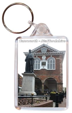 Tamworth - Staffordshire - Double Sided Large Keyring Key Fob Chain Ring Gift Present Souvenir AD2