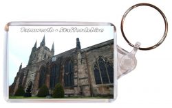 Tamworth - Staffordshire - Double Sided Large Keyring Key Fob Chain Ring Gift Present Souvenir AD3