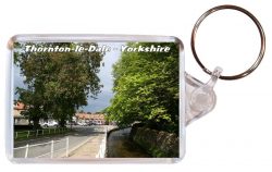 Thornton-le-Dale - Yorkshire - Double Sided Large Keyring Key Fob Chain Ring Gift Present Souvenir AD2