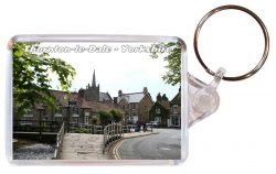 Thornton-le-Dale - Yorkshire - Double Sided Large Keyring Key Fob Chain Ring Gift Present Souvenir AD3