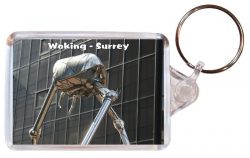 Woking - Surrey - Double Sided Large Keyring Key Fob Chain Ring Gift Present Souvenir AD2