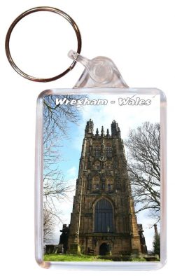 Wrexham - Wales - Double Sided Large Keyring Key Fob Chain Ring Gift Present Souvenir