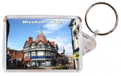 Wrexham - Wales - Double Sided Large Keyring Key Fob Chain Ring Gift Present Souvenir AD3