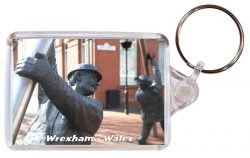 Wrexham - Wales - Double Sided Large Keyring Key Fob Chain Ring Gift Present Souvenir AD4