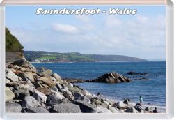 Saundersfoot - Wales - Jumbo Fridge Magnet 21W1