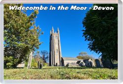 Widecombe in the Moor - Dartmoor - Devon - Jumbo Fridge Magnet 21M1