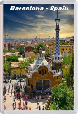 Park Guell - Barcelona - Spain - Jumbo Fridge Magnet 21S15 Gaudi