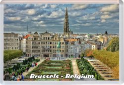 Brussels - Belgium - Jumbo Fridge Magnet 21B7