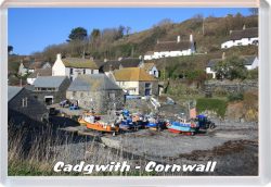 Cadgwith - Cornwall - Jumbo Fridge Magnet 21M1