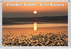 Camber Sands - East Sussex - Jumbo Fridge Magnet 21M2