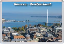 Geneva - Switzerland - Jumbo Fridge Magnet 21S77