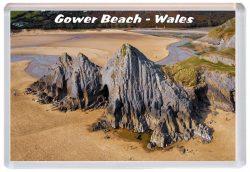 Gower Beach - Wales - Jumbo Fridge Magnet 21W2