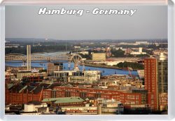 Hamburg - Germany - Jumbo Fridge Magnet/Magnets 21G7