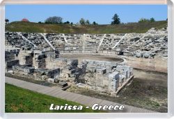 Larissa - Greece - Jumbo Fridge Magnet 21C3