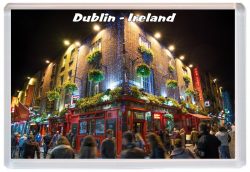 Temple Bar - Dublin - Ireland - Jumbo Fridge Magnet 21I1