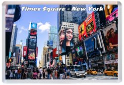 Times Square - New York - USA - Jumbo Fridge Magnet 21US4