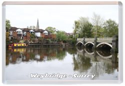 Weybridge - Surrey - Jumbo Fridge Magnet 21M1