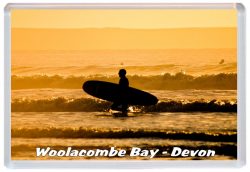 Woolacombe Bay - Devon - Jumbo Fridge Magnet 21M2