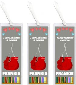 3 x I Love Boxing - Personalised Bookmark