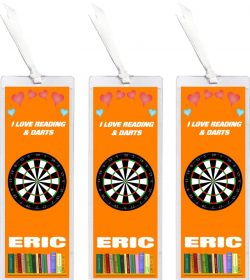 3 x I Love Darts - Personalised Bookmark