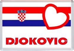Novak Djokovic - Love Croatia/Croatian Towns & Cities Flag - Jumbo Fridge Magnet