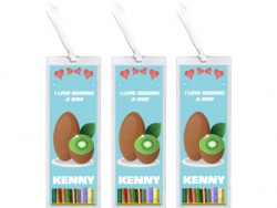 3 x I Love Reading & Kiwi - Personalised Bookmark