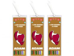 3 x I Love Reading & Steak/Steaks - Personalised Bookmark