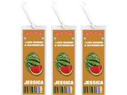 3 x I Love Reading & Watermelon/Watermelons - Personalised Bookmark