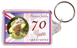 Queens/Queen Platinum Jubilee - Double Sided Large Keyring