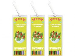 3 x I Love Reading & Salad/Salads - Personalised Bookmark