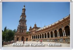 Plaza de Espana - Spain - Jumbo Fridge Magnet 22S1