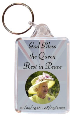 God Bless the Queen - Rest in Peace - Double Sided Keyring