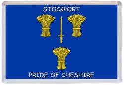 Stockport - Pride of Cheshire County Flag - Jumbo Fridge Magnet Souvenir Gift Present