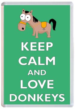 Keep Calm and Love Donkey/Donkeys - Jumbo Fridge Magnet