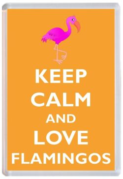 Keep Calm and Love Flamingo/Flamingos - Jumbo Fridge Magnet