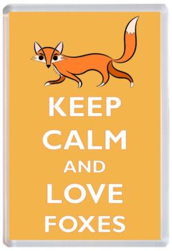 Keep Calm and Love Fox/Foxes - Jumbo Fridge Magnet
