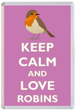 Keep Calm and Love Robin/Robins - Jumbo Fridge Magnet