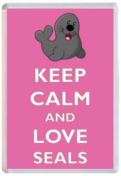 Keep Calm and Love Seal/Seals - Jumbo Fridge Magnet