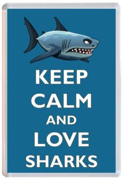 Keep Calm and Love Shark/Sharks - Jumbo Fridge Magnet