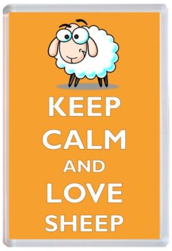Keep Calm and Love Sheep - Jumbo Fridge Magnet