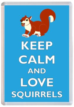 Keep Calm and Love Squirrel/Squirrels - Jumbo Fridge Magnet
