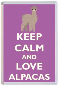 Keep Calm and Love Alpaca/Alpacas - Jumbo Fridge Magnet