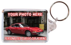 Classic Car Keyring - Double Sided Keyring - Personalised with your photo