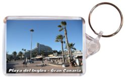 Playa del Ingles - Gran Canaria - Double Sided Large Keyring Key Fob Chain Ring 23GC1