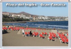 Playa del Ingles - Gran Canaria - Jumbo Fridge Magnet 23GC2