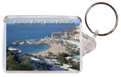 Puerto Rico - Gran Canaria - Double Sided Large Keyring Key Fob Chain Ring 23GC1