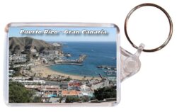 Puerto Rico - Gran Canaria - Double Sided Large Keyring Key Fob Chain Ring 23GC2