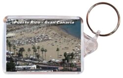 Puerto Rico - Gran Canaria - Double Sided Large Keyring Key Fob Chain Ring 23GC3