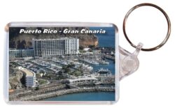 Puerto Rico - Gran Canaria - Double Sided Large Keyring Key Fob Chain Ring 23GC4